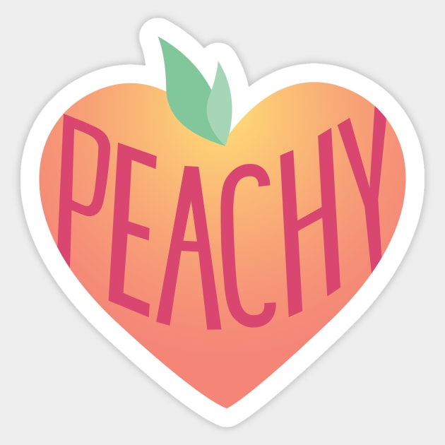 "PEACHY" Heart Sticker by AuroraPeachy